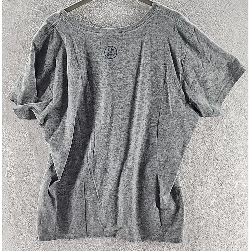 Life Is Good Shirt Womens XL Thankful & Grateful Doctor Nurse Crusher Gray Tee - Picture 9 of 9